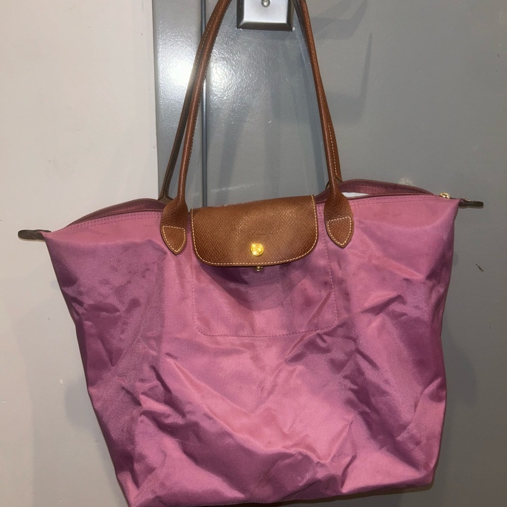 purple long champ bag (large)